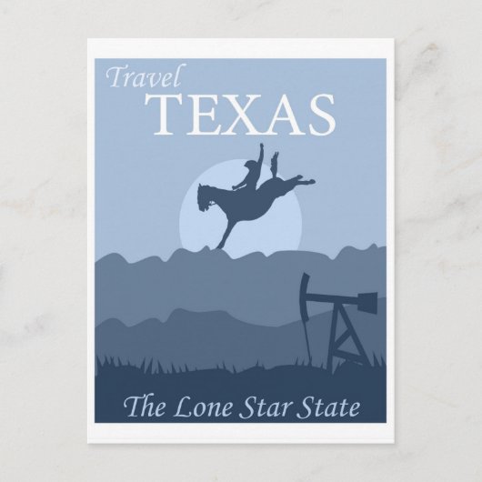 Texas Lone Star State Retro Travel Briefkaart (Voorkant)