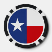 Texas Lone Star State Rood Blauw WH Flag Poker Chi Chips (Achterkant)