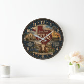 Texas Lone Star State RusticGift for Home Ranch Grote Klok (Huis)