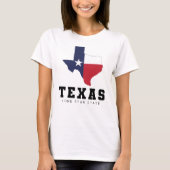 Texas, Lone Star State, Vlag Kaart Dames Wit T-shirt (Voorkant)