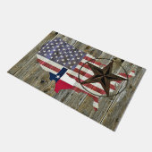 Texas Lone Star State Vlag Kaart Deurmat (Schuin)