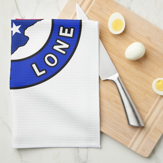 Texas Lone Star Theedoek (Quarter Fold)