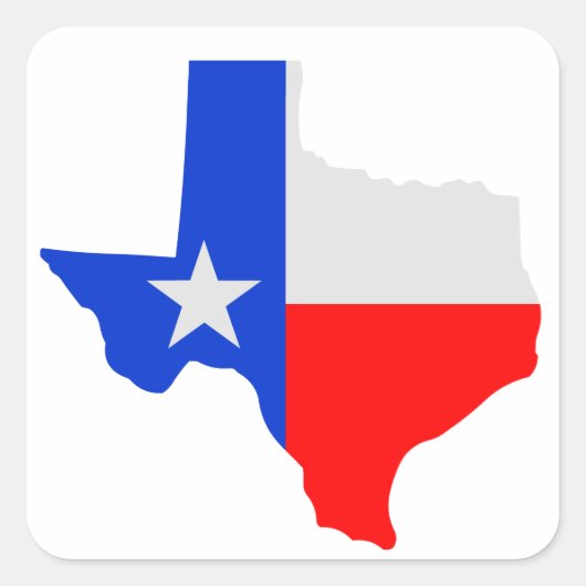 Texas Lone Star Vierkante Sticker (Voorkant)