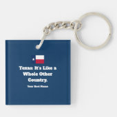 Texas Lone Star-vlag & Cowboy Sleutelhanger (Achterkant)