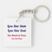 Texas Lone Star Vlag Cowboylaarzen Decoratie Sleutelhanger (Achterkant)