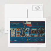 Texas (Lone-Star vlag)Grote letterscènes Briefkaart (Voorkant / Achterkant)