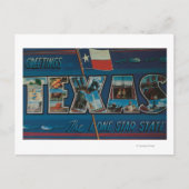 Texas (Lone-Star vlag)Grote letterscènes Briefkaart (Voorkant)