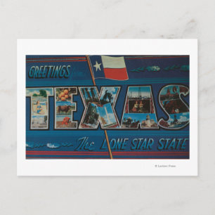 Texas (Lone-Star vlag)Grote letterscènes Briefkaart