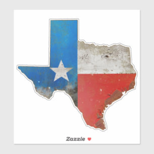 Texas, Lone Star, vlag, kaart Sticker