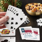 Texas Lone Star Vlagnaam Gepersonaliseerd Trots Pokerkaarten (Insitu)
