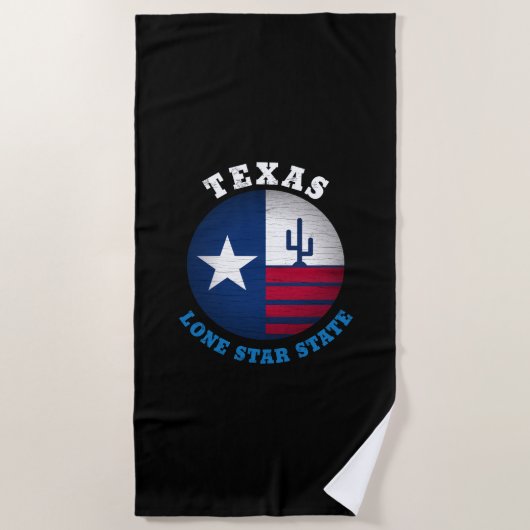 TEXAS LONE STATE FLAG BEACH TOWEL STRANDLAKEN (Voorkant)