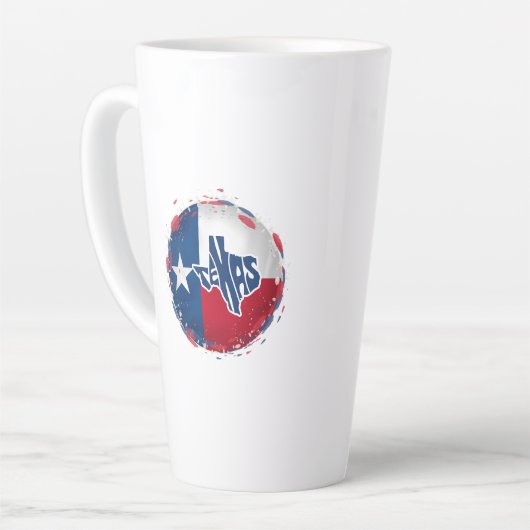 texas Lone ster staat rood wit en blauw Latte Mok (Linkerhoek)