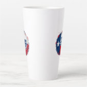 texas Lone ster staat rood wit en blauw Latte Mok (Voorkant)
