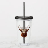 Texas Longhorn Acryl Drinkbeker (Voorkant)
