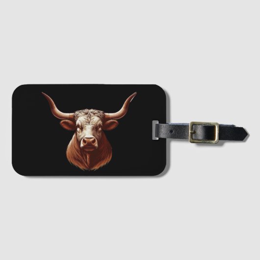 Texas Longhorn Bagagelabel (Voorkant (horizontaal))