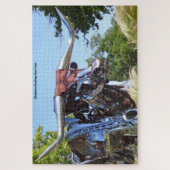 Texas Longhorn Beeldhouwwerk . Legpuzzel (Verticaal)