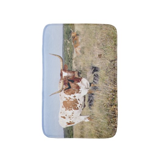 Texas Longhorn Breed (foto) Badmat (Voorkant Verticaal)