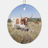 Texas Longhorn Breed (foto) Keramisch Ornament (Links)