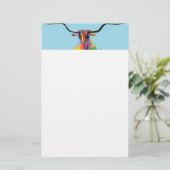 Texas Longhorn Briefpapier (Staand voorkant)