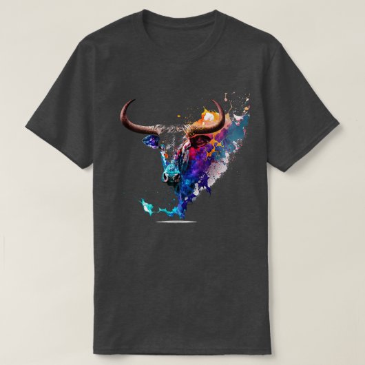 Texas Longhorn Bull 1 T-shirt (Design voorkant)