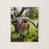 Texas Longhorn Bull Legpuzzel (Verticaal)