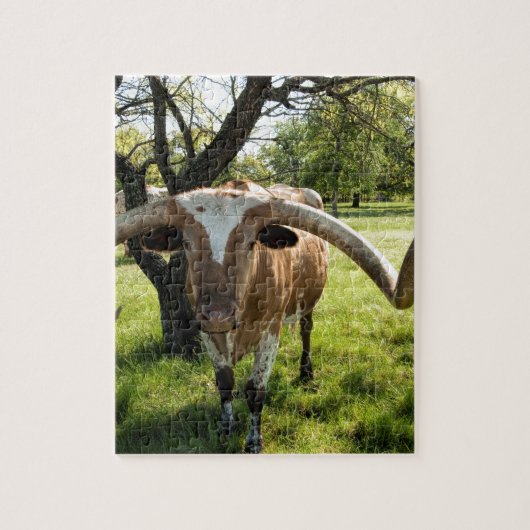 Texas Longhorn Bull Legpuzzel (Verticaal)