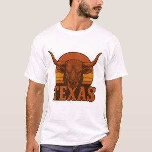 Texas Longhorn Bull  Logo - Westerne brand T-shirt