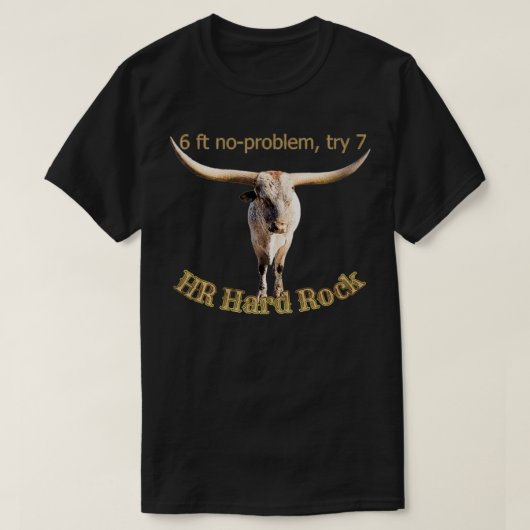 Texas longhorn bull met 7 ft horns t-shirt (Design voorkant)
