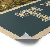  Texas Longhorn Bull Retro Reizen Poster (Hoek)