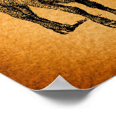 Texas Longhorn Bull Rustic  Westerne Kunst Poster (Hoek)