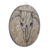 Texas Longhorn Bull Skull Dartbord (Voorkant Links)