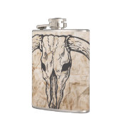 Texas Longhorn Bull Skull Heupfles (Links)