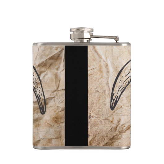 Texas Longhorn Bull Skull Heupfles (Achterkant)