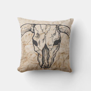 Texas Longhorn Bull Skull Kussen