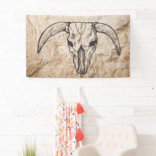 Texas Longhorn Bull Skull Spandoek (Insitu)
