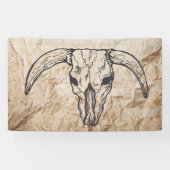 Texas Longhorn Bull Skull Spandoek (Horizontaal)