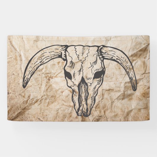 Texas Longhorn Bull Skull Spandoek (Horizontaal)
