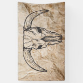 Texas Longhorn Bull Skull Spandoek (Verticaal)