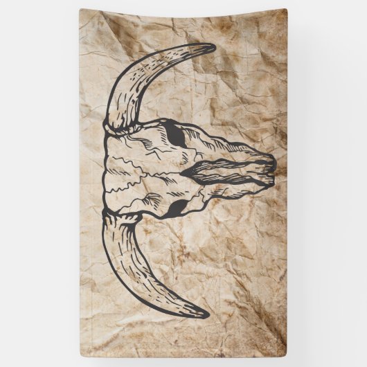 Texas Longhorn Bull Skull Spandoek (Verticaal)