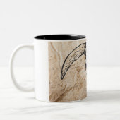 Texas Longhorn Bull Skull Tweekleurige Koffiemok (Links)