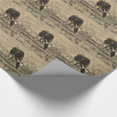 Texas Longhorn Cattle Koe Foto Rustic Cadeaupapier (Hoek)