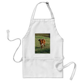 Texas Longhorn Cattle Koe Foto Rustic Standaard Schort