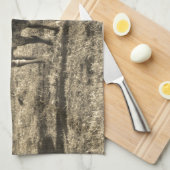 Texas Longhorn Cattle Koe Foto Rustic Theedoek (Quarter Fold)