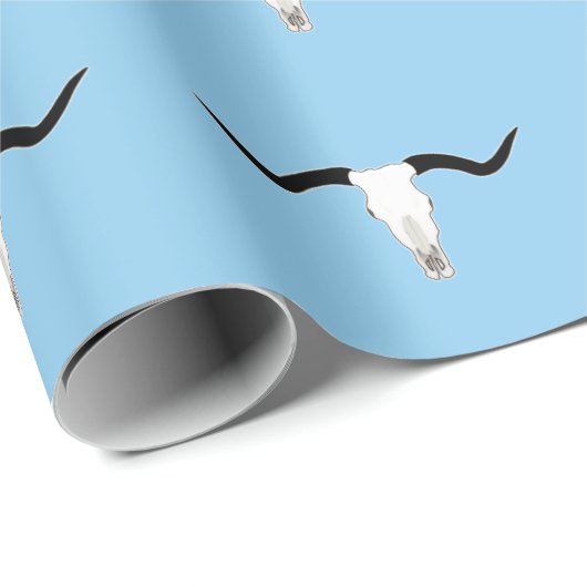 Texas Longhorn Cattle Skull - Horns Pattern Cadeaupapier (Rol Hoek)