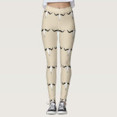 Texas Longhorn Cattle Skull - Horns Pattern Leggings (Voorkant)