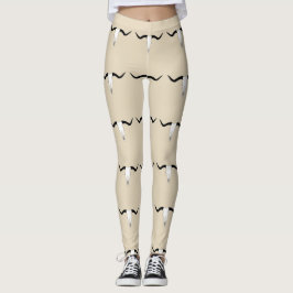 Texas Longhorn Cattle Skull - Horns Pattern Leggings