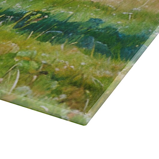 Texas Longhorn Cow Art Glass Cutting Board Snijplank (Hoek)
