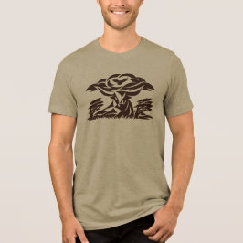 Texas Longhorn Eagle Western Ranch Grafisch Tri-Blend Shirt