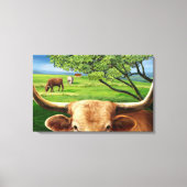 Texas Longhorn gewikkeld canvas (Voorkant)