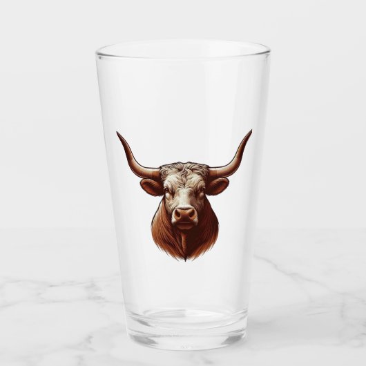 Texas Longhorn Glas (Voorkant)
